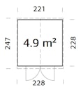 Vorschaubild Palmako Gerätehaus Elias 4,9 m² - 16 mm