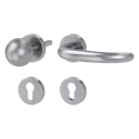 Vorschaubild Griffwerk ULMER GRIFF Klipptechnik | DESIGN MANUFAKTUR FS Panik -Edelstahl matt  Rosettengarnitur -Klippt. R4 -WR -Stift 9mm -TS 38-50mm