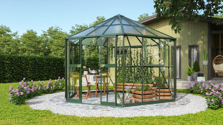 Vitavia Gewächshaus Pi 9000 inkl. 3 Seitenfenstern - 9,0 m²