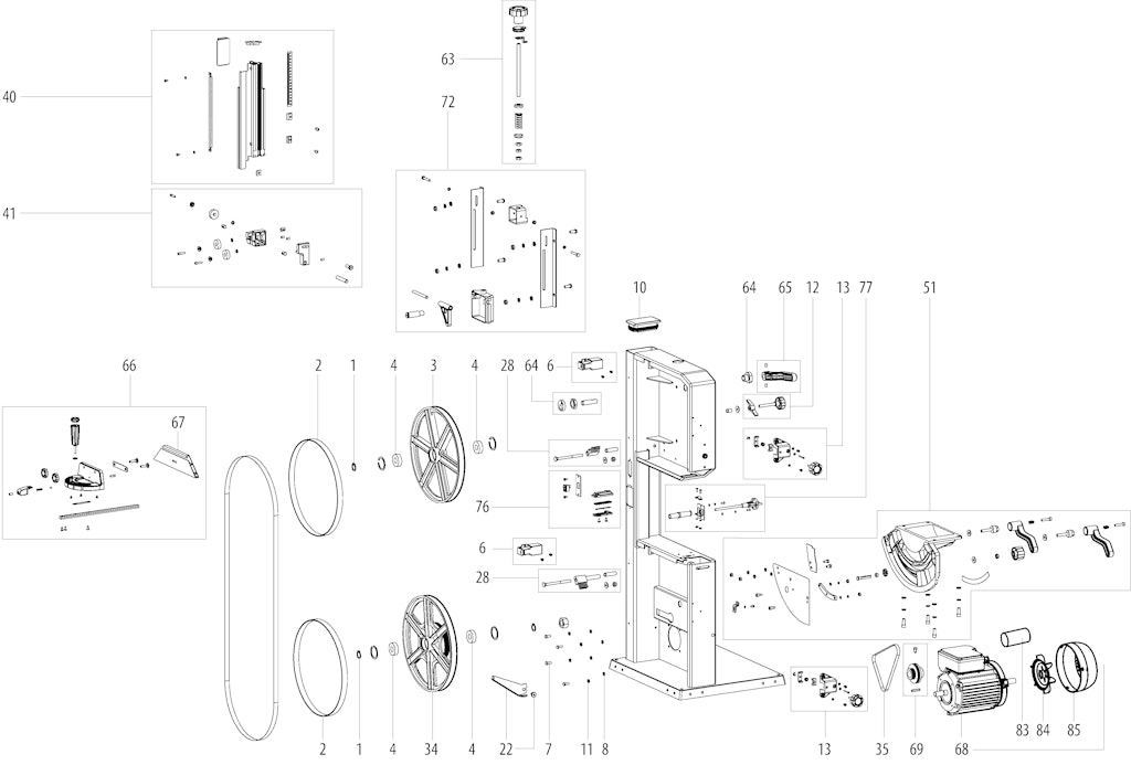 Explosionszeichnung Ersatzteile