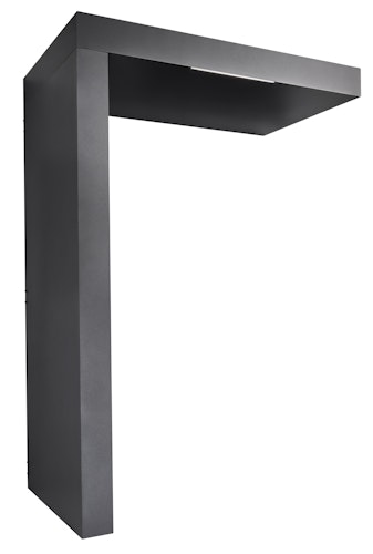 Gutta Rechteckvordach BS Plus 160 Sondermaß und Sonderfarbe inkl. Seitenteil und Briefkasten (neues Modell)