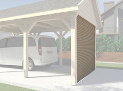 Weka Rückwandelement für Einzelcarport 614/615 Leimholz Flach- und Satteldach