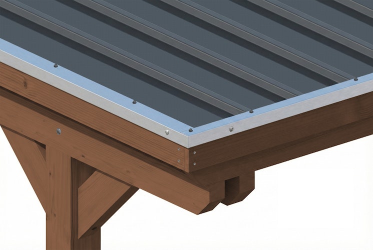 Skan Holz Emsland - Flachdach Doppelcarport aus Leimholz Breite 609 cm
