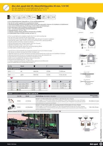 DotSpot disc-dot; 0,25 W; 2700 K; 7m flat