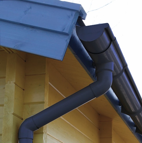 Kunststoff Dachrinnenset für Skan Holz Carport Sauerland