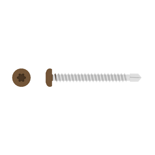 NewTechWood Edelstahlschraube 4,2 x 38 mm Kopf farbig  inkl. Bit (50 Stk.)
