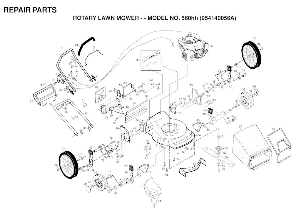 Explosionszeichnung Ersatzteile