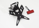 Vorschaubild PROTECH X-SHAPE Kennzeichenhalterset mit LED-Rücklicht, Kennzeichenbeleuchtung und Reflektor Alu & Stahl Schwarz für SUZUKI GSX-8R, GSX-8S, GSX-8T