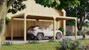 Vorschaubild Karibu Pavillon Cubus mit Flachdach inkl. 1 Verlängerungspaket