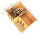 Vorschaubild Karibu Saunahaus Mainburg 5 mit Vorraum - 38 mm inkl. gratis Sauna-Zubehörset im Wert von 234,94 €