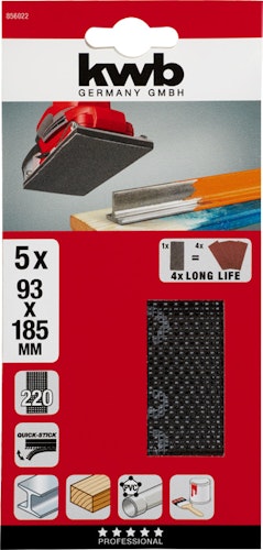 kwb Str. Gitterl. 93x185mm P220SB 856022
