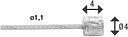 Vorschaubild Elvedes Schaltzug 49 strands slick 2250 mm grau