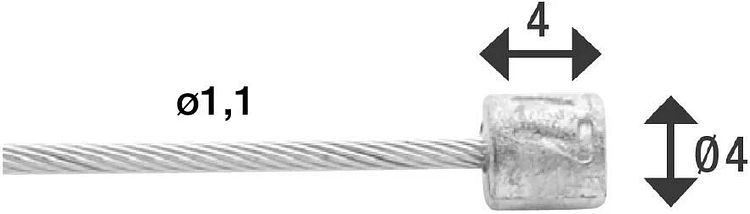 Elvedes Schaltzug 49 strands slick 2250 mm grau