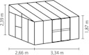 Vorschaubild Vitavia Gewächshaus Helena 8600 inkl. 2 Seitenfenstern - 8,6 m²