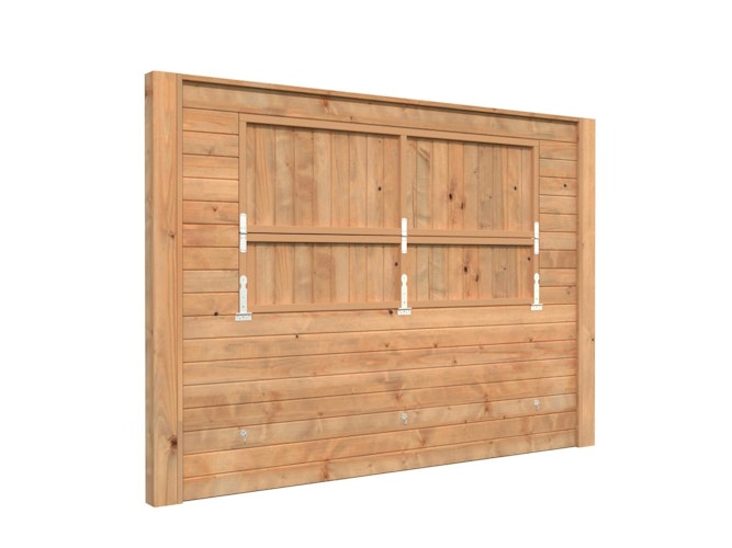 Palmako geschlossene Wand mit Kiosk-Klappe (Bianca)