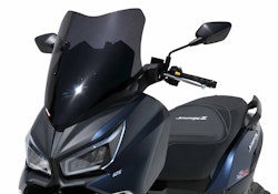 ERMAX Scooterscheibe Sport Acrylic durchsichtig Schwarz getönt für SYM Joymax Z + 125; Joymax Z + 300