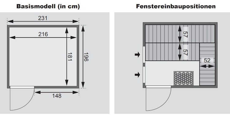 Karibu Woodfeeling Sauna Nybro - 68 mm Aktionssauna inkl. gratis Sauna-Zubehörset im Wert von 234,94 €