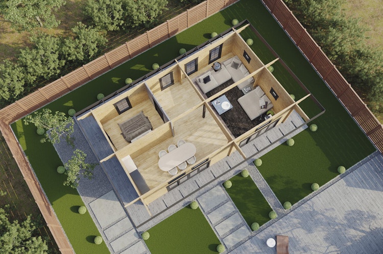 Wolff Finnhaus Ferienhaus Osterwal 63 - 70 mm