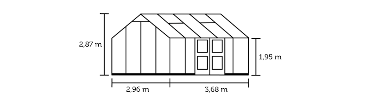 Juliana Gewächshaus Jubii 10,9 m² inkl. gratis Fundamentrahmen im Wert von 449 €