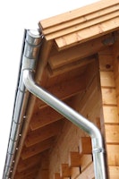 Wolff Finnhaus Aludachrundrinnenset SD bis 300 cm mit 2 Fallrohren