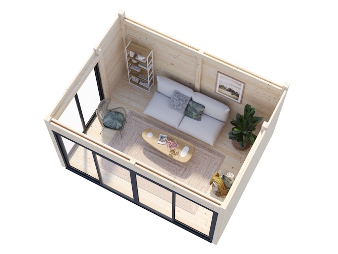 Palmako Gartenhaus Serena 12,6 m² Set 1 Slide Plus - 44 mm