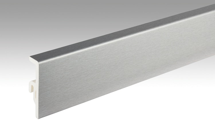 MEISTER Fussleiste Profil 20 PK Aqua  Edelstahl DF 063 - 2380 mm