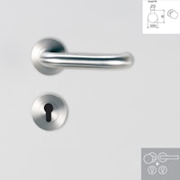 Griffwerk Wechselgarnitur ALESSIA K3-Edelstahl matt-Klipptechnik