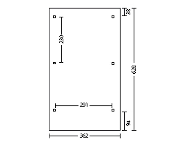 Skan Holz Wendland - Walmdach Carport aus Leimholz Breite 362 cm