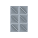 Vorschaubild Mollis Polsterpaneel Silbergrau  30x30 cm Dreieck