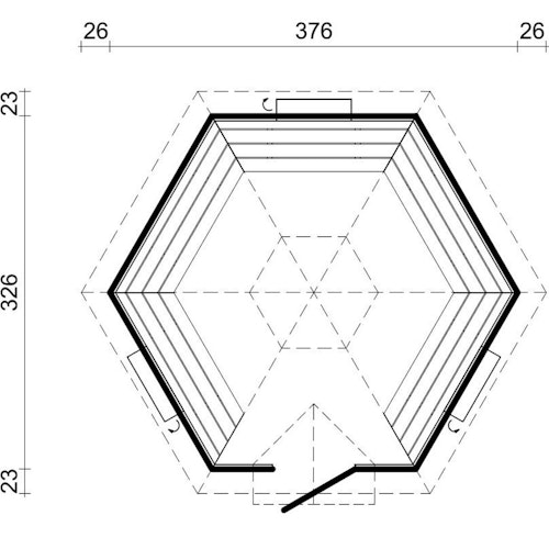 Palmako Grillkota Eva 8,7 m² - 44 mm