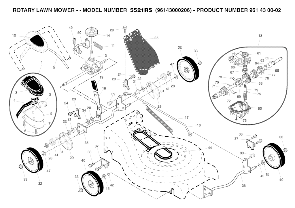 Explosionszeichnung Ersatzteile