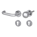 Vorschaubild Griffwerk ALESSIA Klipptechnik FS Panik -Edelstahl matt  Rosettengarnitur -Klippt. -R4 -WL -Stift 9mm -TS 38-50mm