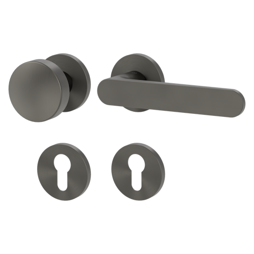 Griffwerk Wechselgarnitur VAYA 291 AVUS fast2fix Fast2Fix Rosetten rund Knopf R2 Kaschmirgrau R