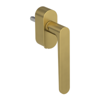 Griffwerk Fenstergriff VAYA 291 AVUS Gold matt R 7x40