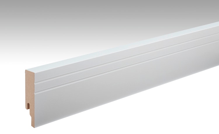 MEISTER Fussleiste Profil 19 PK  Uni weiß glänzend DF 324 - 2380 mm