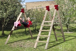 Weka Tabaluga Kinderspielgerät Abenteuer-Doppelschaukel 816 A mit Podest