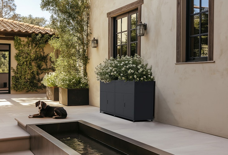 KGT Hochbeet UrbanGrow M-Space inkl. Stauraum - B 101 x T 51 x H 86 cm