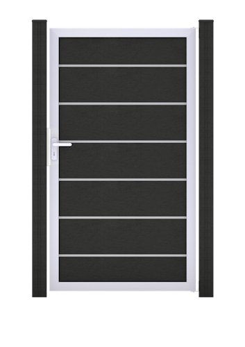 GroJa Solid Grande Premium Tor 1-flügelig Sondermaß mit Aluminiumrahmen