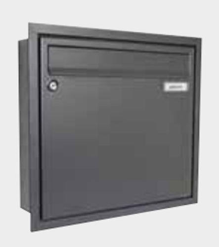 Gutta Rechteckvordach BS Plus 200 inkl. Seitenteil und Briefkasten (neues Modell)