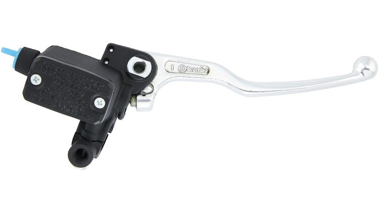 Brembo Hauptbremszylinder PS11 schwarz, Hebel poliert, mit Spiegelschelle