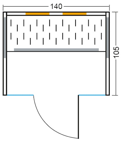 VITALhome Infrarotkabine Moonlight 140 inkl. 5-teiligem gratis Zubehörset