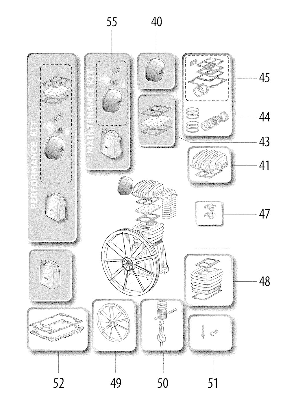Explosionszeichnung Ersatzteile