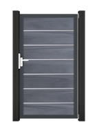 GroJa Solid Grande Premium Tor Standard 1-flügelig mit Anthrazitrahmen