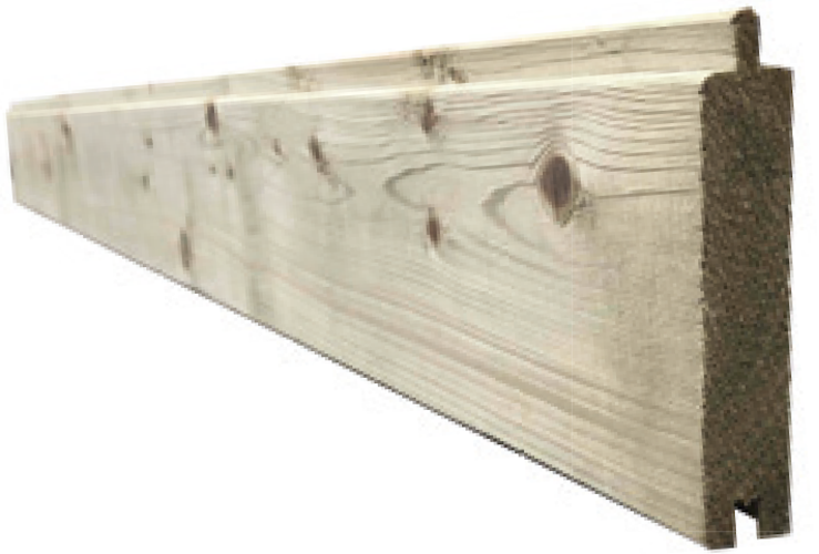 T&J TRELLEBORG Steckzaunsystem Brett gerade 180 x 14,5 x 2,8 cm