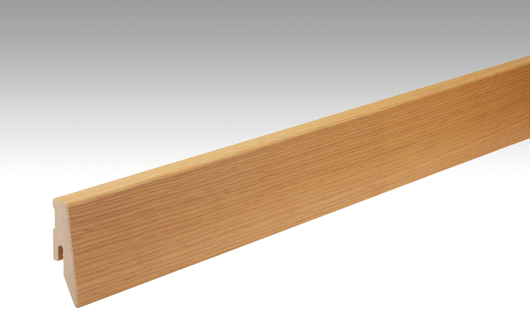 MEISTER Fußleiste Profil 3 PK Eiche Nature 1084 für Parkettböden - 2380 x 60 x 20 mm