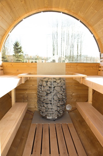 Wolff Finnhaus Aufschlag für Halbrundglas Ø 235 cm für Saunafässer