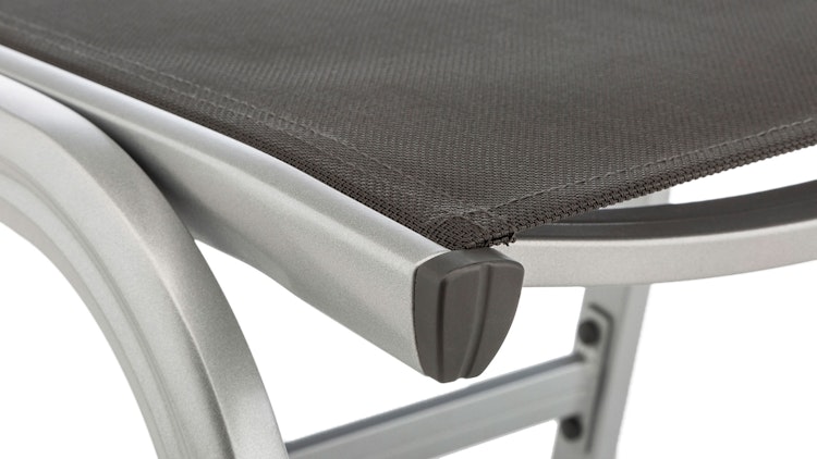 Kettler Hocker BASIC PLUS, Aluminium Silber / Outdoorgewebe Anthrazit