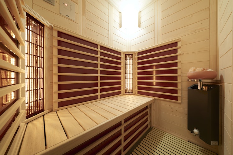 Infraworld Infrarotkabine TrioSol Natura 148 Ecke inkl. 5-teiligem gratis Zubehörset