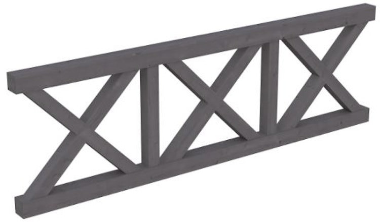 Skan Holz Andreaskreuz-Brüstung für Terrassenüberdachung Leimholz
