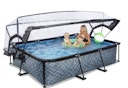 Vorschaubild Exit rechteckiger Rahmenpool mit Kartuschenfilteranlage und Sonnendach 300 x 200 cm (Höhe 65 cm)